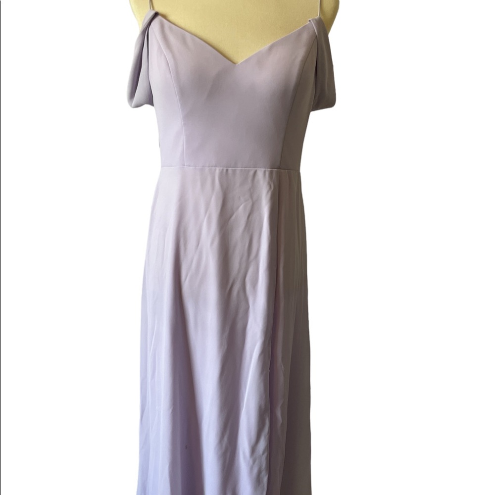 LEVKOFF Lilac Bridesmaid Formal Full Length Dress
